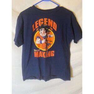 DragonBall Z Boys Size Large 12/14 Tshirt Shirt Navy Goku Short Sleeve Anime